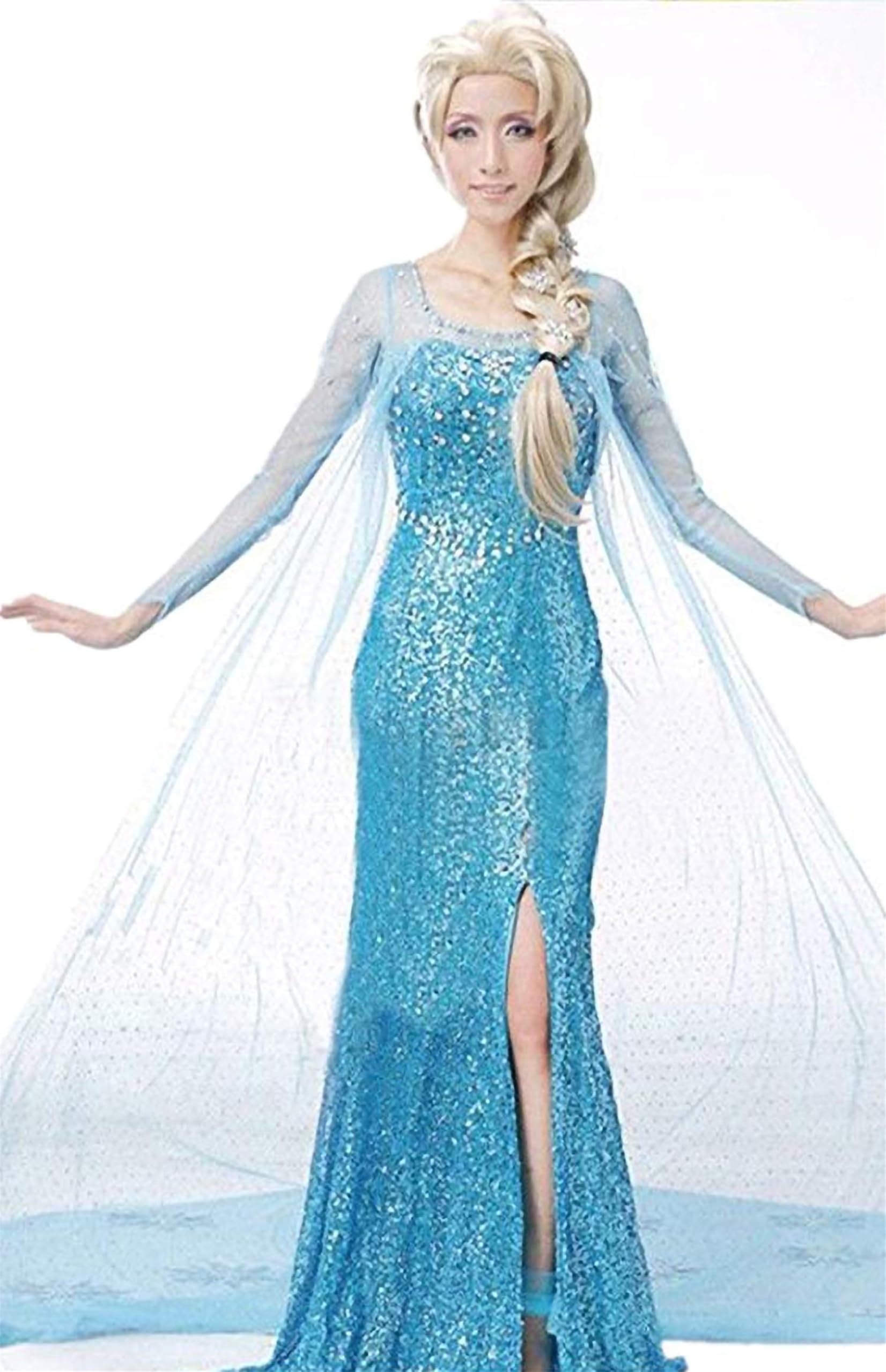 Costume da per donna, Abito da principessa Abito elegante blu Costume di carnevale Donna Festa di Natale Cosplay Halloween，blu,S-2XL