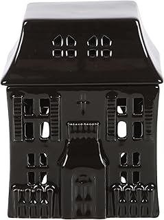 Gothic Decor Oil Burner - Haunted House Tealight Holder for Spooky Style Home Decor and Eerie Shadows Oil Warmer - Create ...