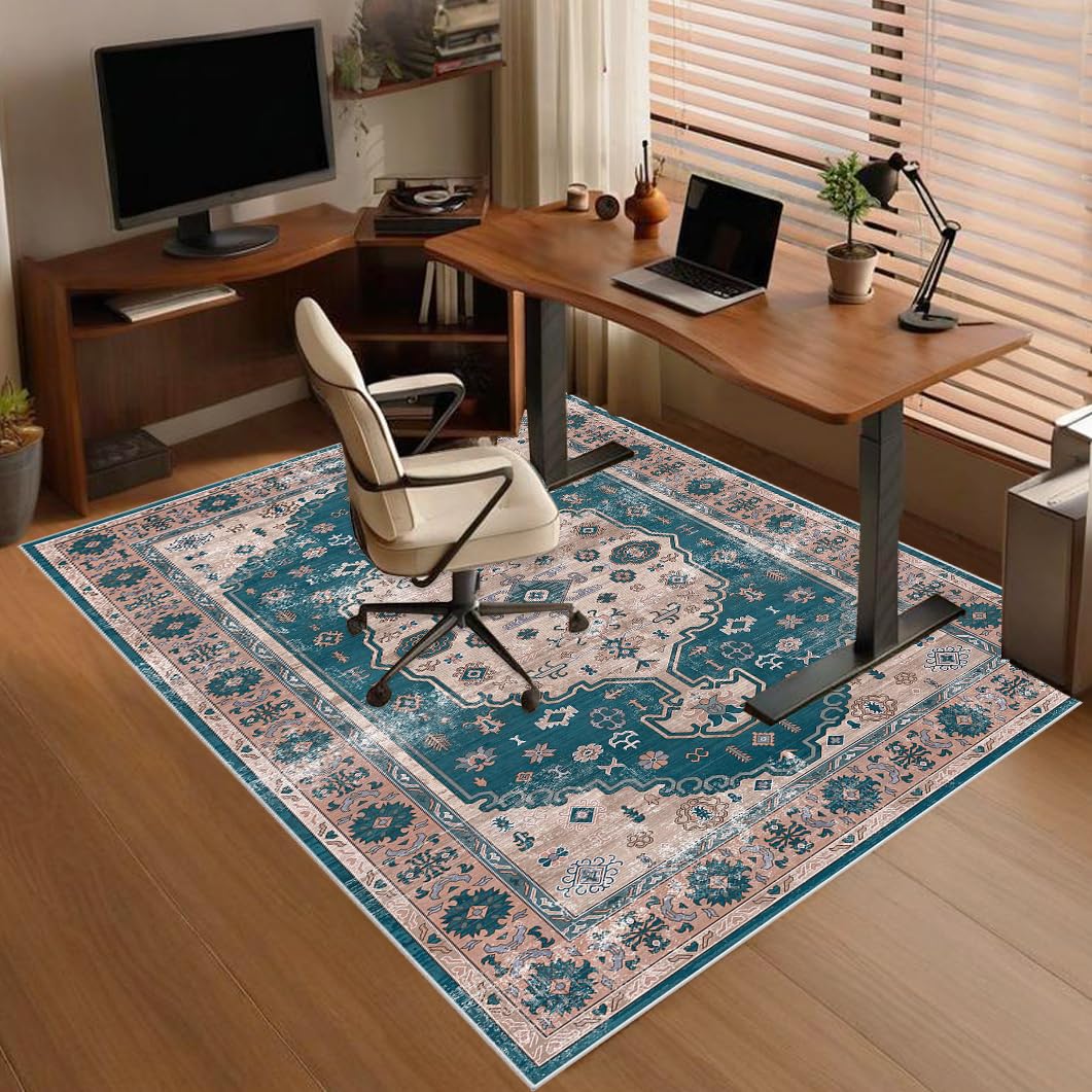 Office Chair Mat Non-slip, Hard-Floor Chair Mats, Desk Chair Mat large, Gaming Chair Mat for Desks, Office and Home, Carpet Protector Chair Mat, Floor Mat for Office Chair on Carpet 200 x 210 cm