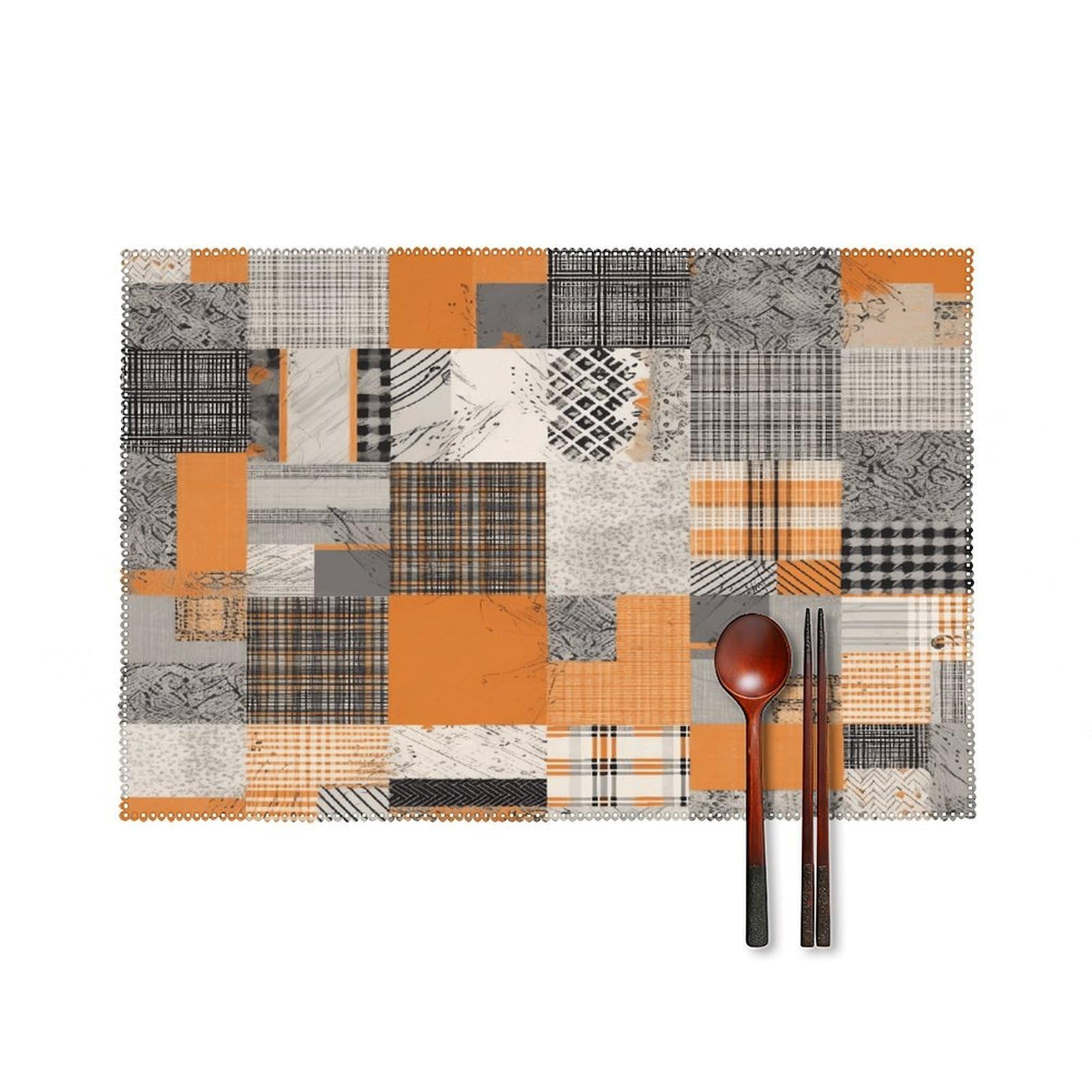 Fodpand Style Patchwork Pattern Placemats Set Of 4 Place Mats Table Mats