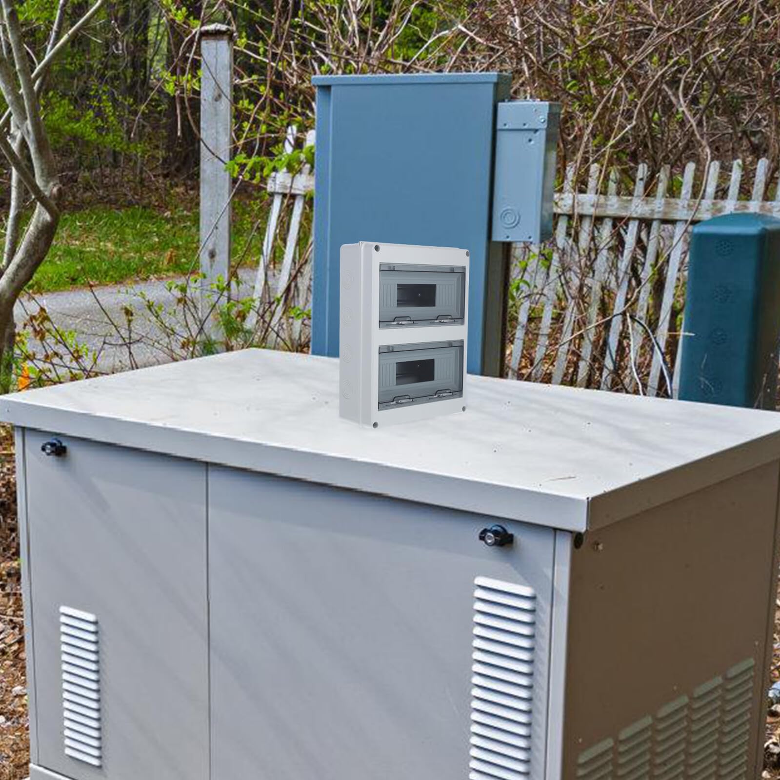 IMIKEYA Wetterfeste Aufputz verteilerdose Schutzbox aus Robustem Material mit Regenschutz für Außenbereich Einfache Montage Wetterfeste Stromverteilung für Haus und Garten