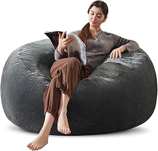 Bean Bag Chair 4Ft, Memory Foam Filled, Large Beanbag Chairs for Adults ...