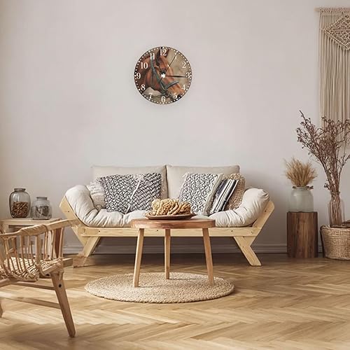 Vista 97 de KiuLoam Reloj de pared redondo de elefante africano, silencioso, sin tictac, funciona con pilas, fácil de leer para estudiantes, oficina, escuela