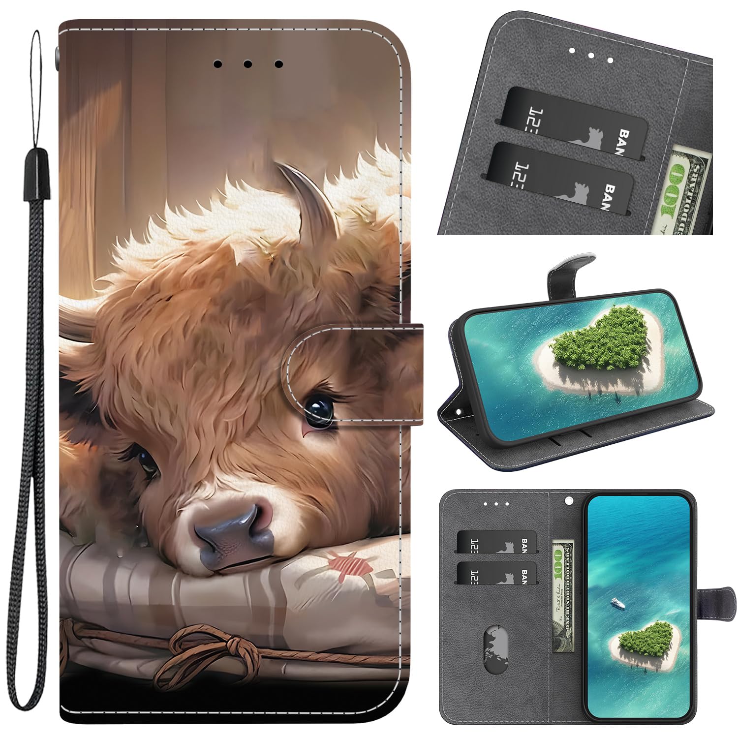 Cover per Nokia 4.2 Custodia, Slot Cart,Custodia a Portafoglio i