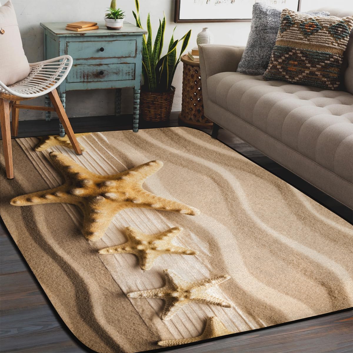 Bathroom Rug Mat 58x80 in, Non Slip Rug Pads for Hardwood Floors and Tiles, Reusable and Washable Tape for Area Rugs, Dual Sided Adhesive Gripper Keep Corners Flat