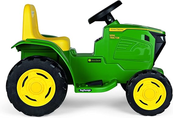 Peg Perego John Deere Mini Tractor 6V Ride on Tractor with Working Lights and Sounds, for Kids 1.5-3 Years
