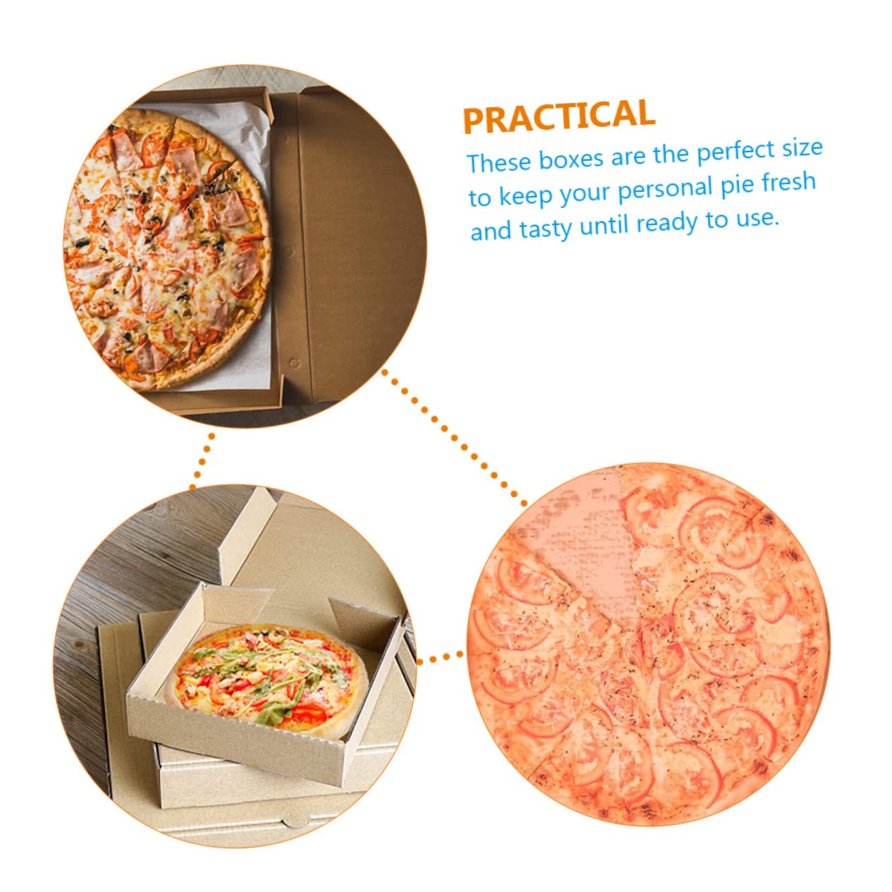Alipis 15pezzi Scatola Pizza Quadrata in Carta Ondulata Contenitori Per Pizza Da Asporto Scatole Per Usa e Getta Scatole Asporto