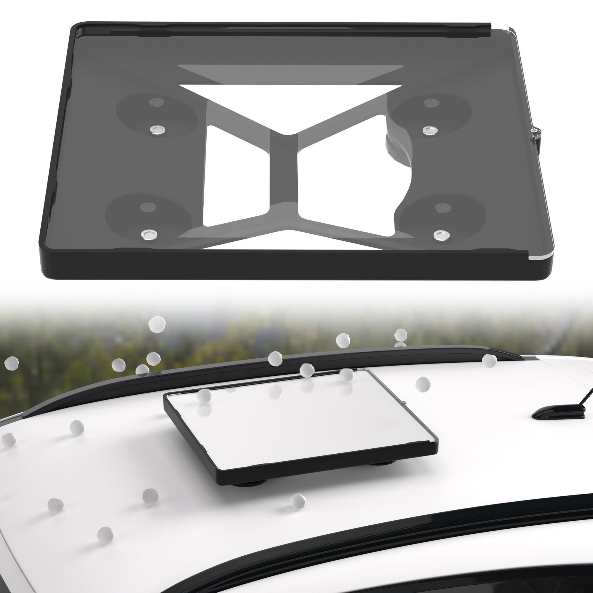 Starlink Mini Mount,Flat Magnetic Starlink Mini Car Shield Mount with Protective Cover,Black