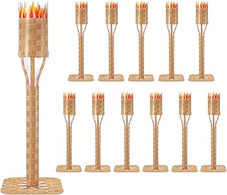 Soulchen 12 Sets Tiki Torch Table Decorations Hawaiian Party Centerpieces Summer Beach Tropical Party Supplies For Tropical Tiki Table ornament