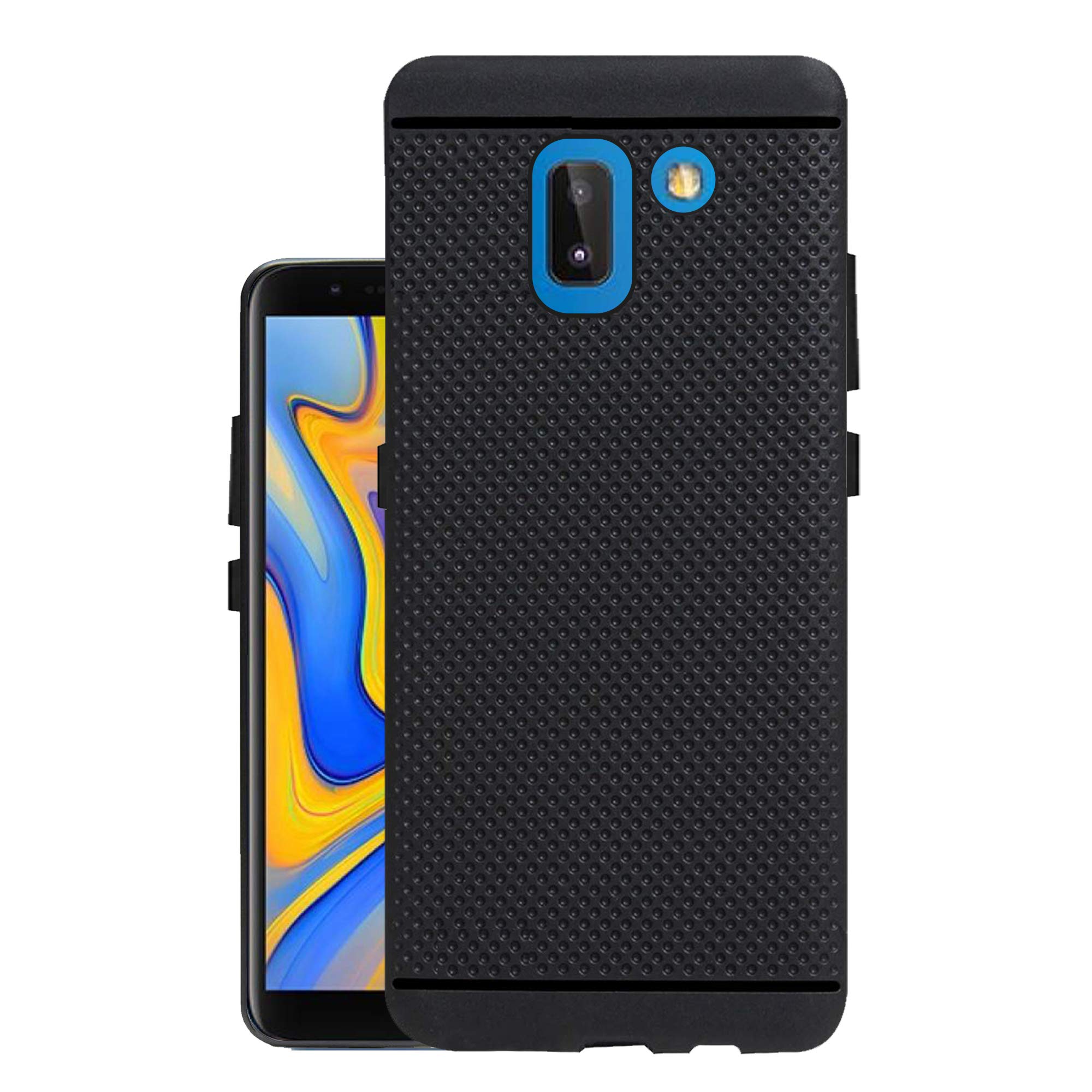 HELLO ZONE Exclusive Dotted Matte Finish Soft Rubberised Back Case Cover for Samsung Galaxy J6 Plus - Black (B07N83ZSZ6) Amazon Price History, Amazon Price Tracker