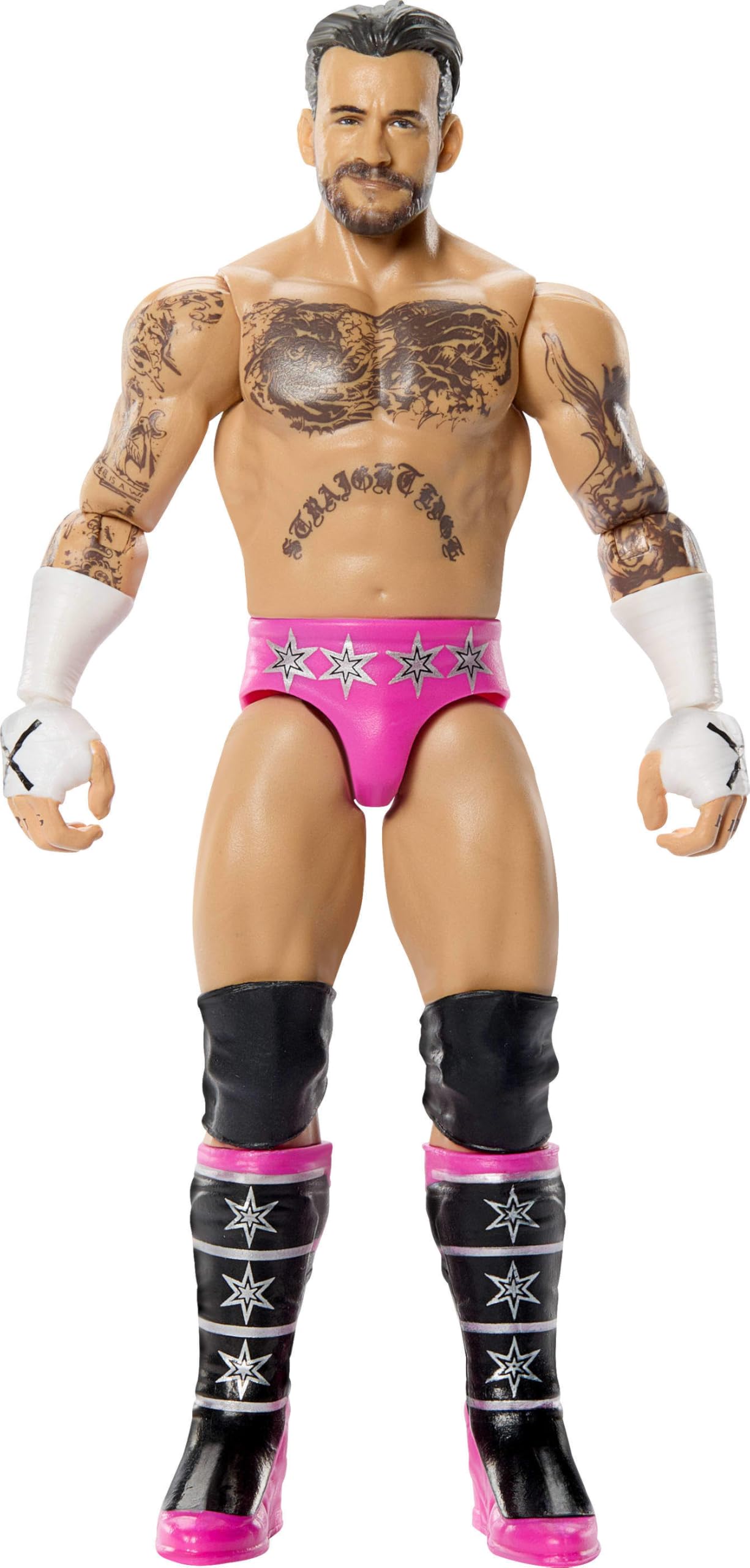 Mattel WWE CM Punk Action Figure, Main Event Series #164, 6-inch Collectible Superstar with 14 Articulation Points & Life-Like Look, JHJ07