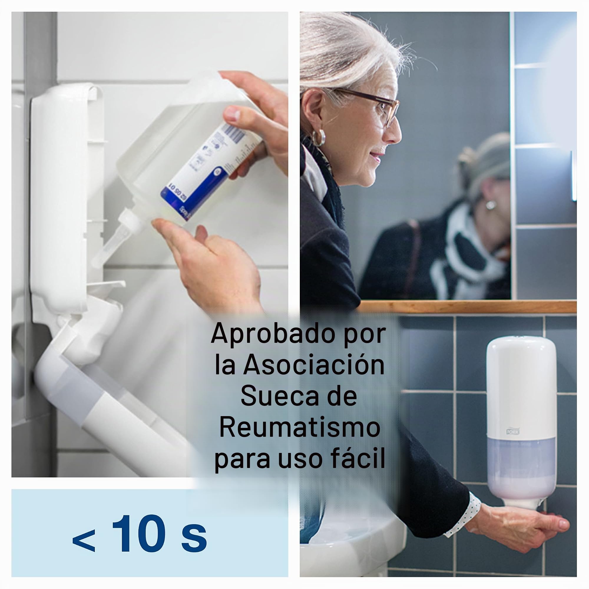 Tork Dispensador para el Cuidado de la Piel con Sensor Intuition Negro S4, Para jabón y desinfectante de manos, Línea Elevation, 561608
