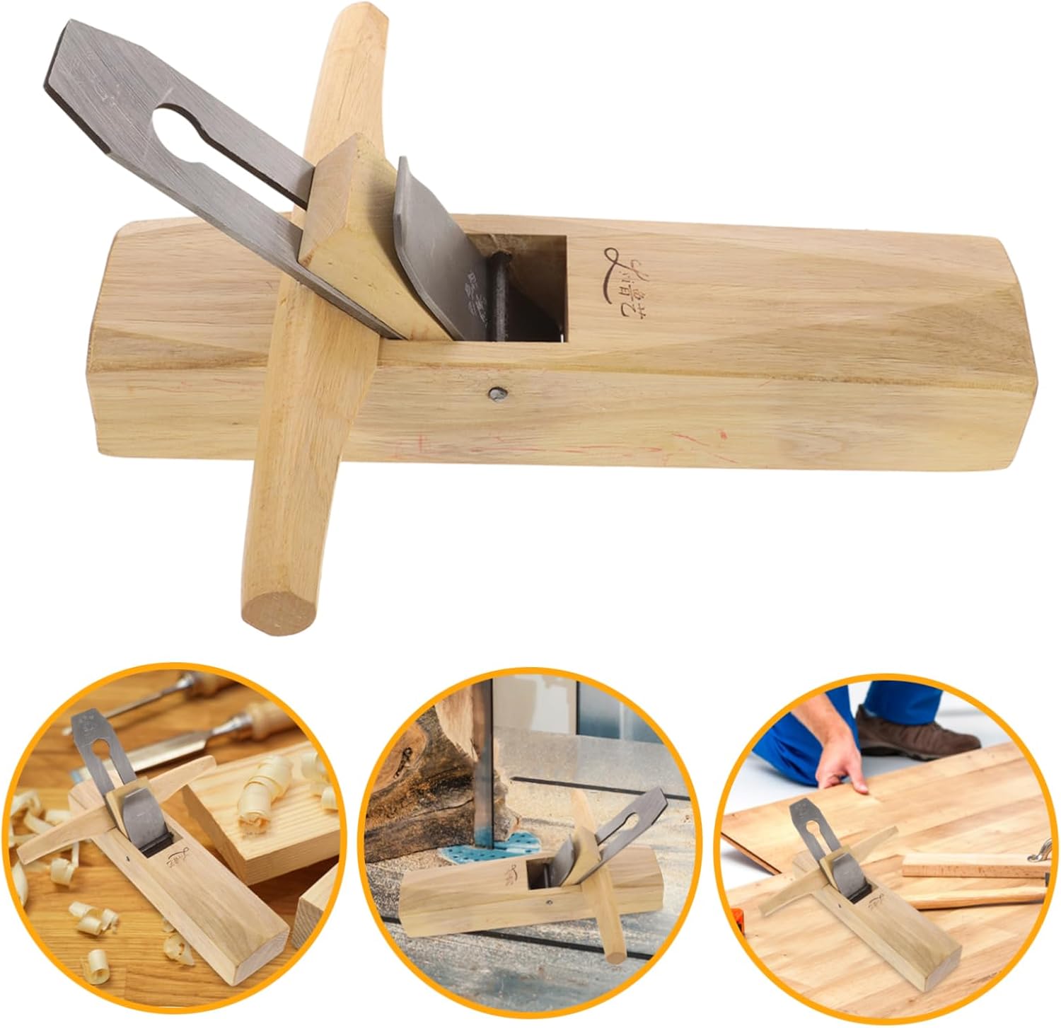 Uonlytech Extended Hand Planer Wood Planing Tool Portable Woodworking Plane Hand Pushed Multi-thickness Sturdy Design for Woodworking Projects