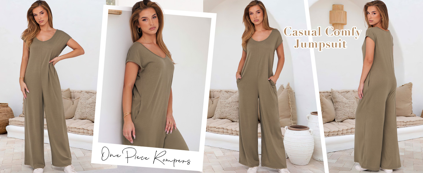 Amazon.com: ANRABESS Jumpsuits for Women 2026 Summer Casual Loose
