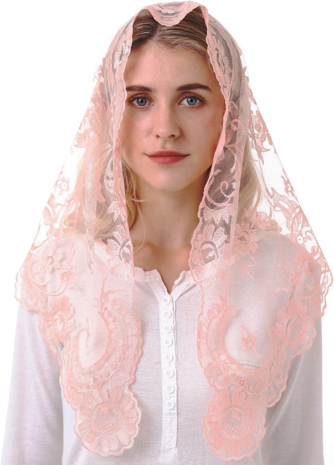 Spanish MantillaEmbroidery Lace Veils Catholic Church Mantillas Chapel Scarf Lace Mass