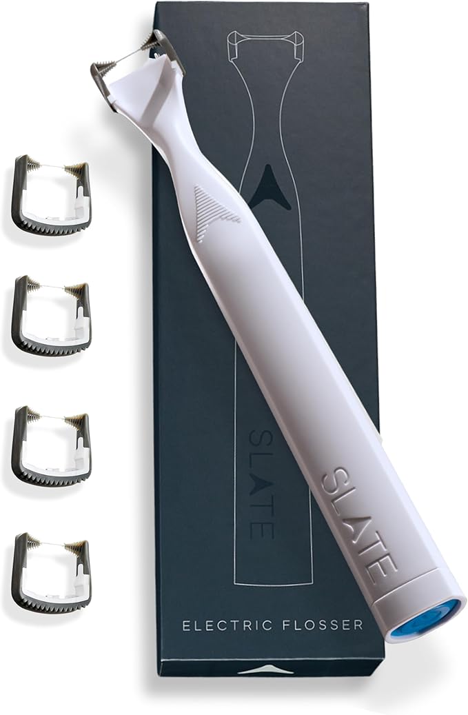 Slate Electric Flosser Starter Kit 3in1 Flosser with Ergonomic