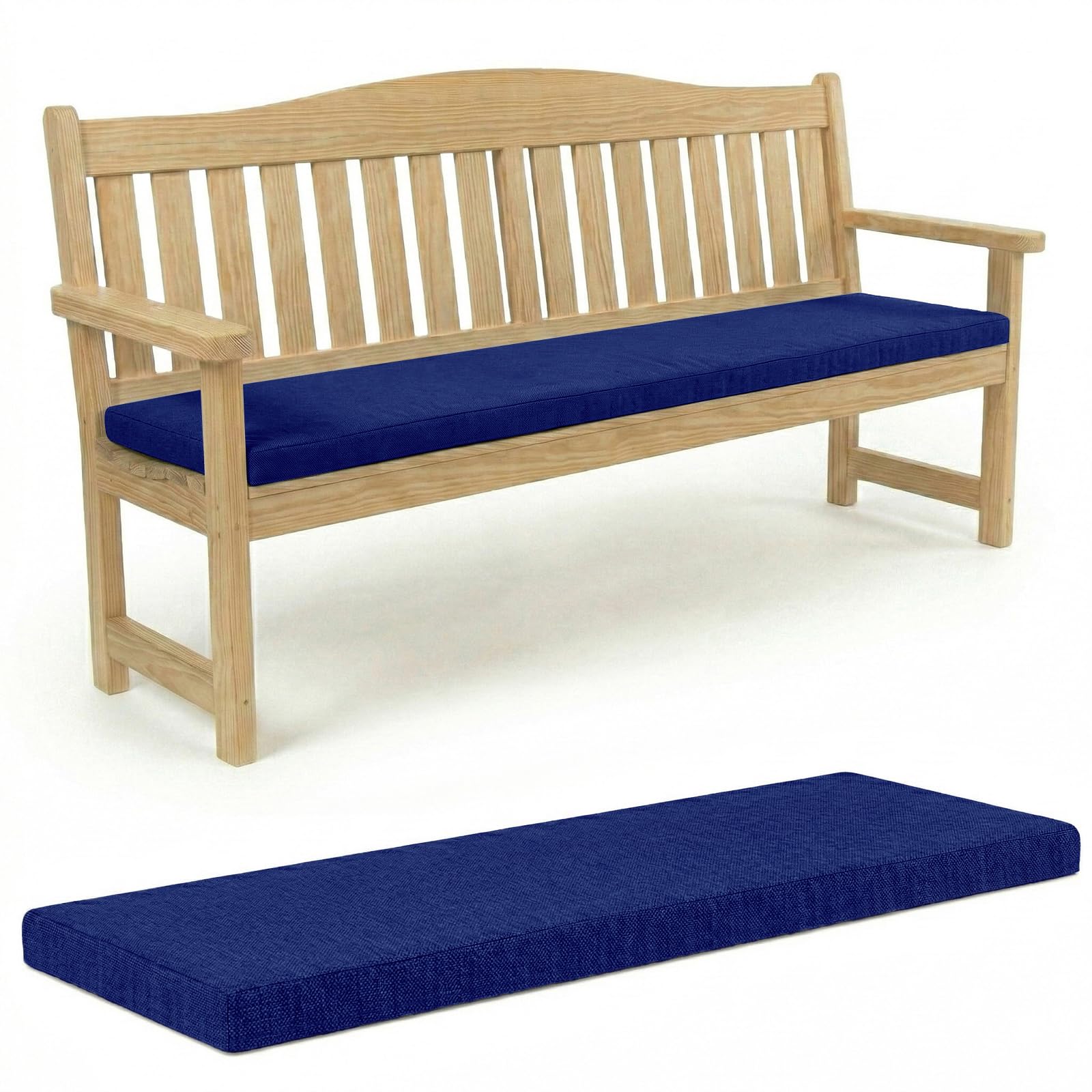 100% Waterproof Garden Bench Cushion 2/3/4 Seater Outdoor Long Bench Seat Pad for Lawn & Garden, Patio, Office