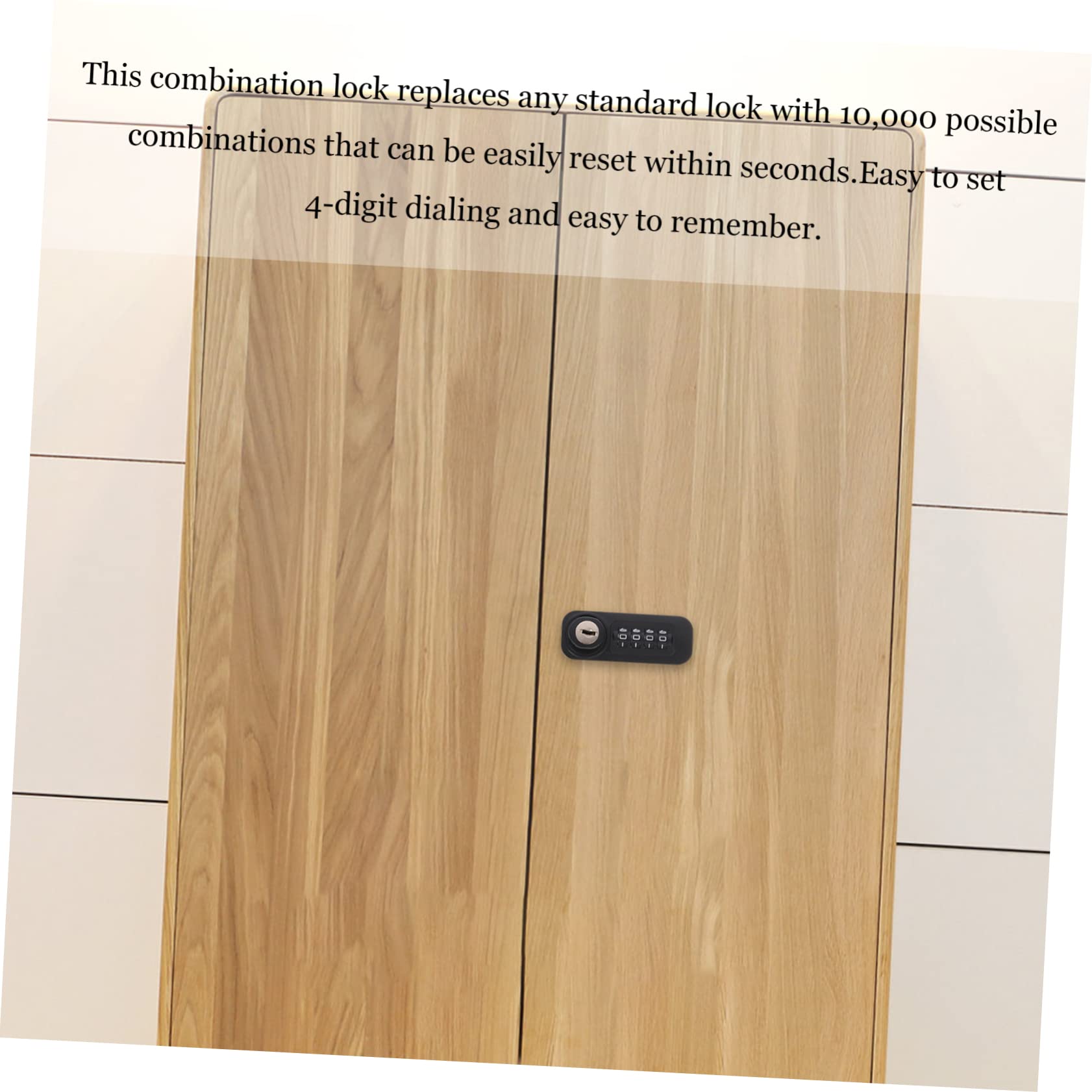 Mikikit 3pezzi Serratura Combinazione Meccanica Cifre Per Armadietti Legno Facile Installazione e Sicurezza Eccellente Per Uso Domestico e Ufficio