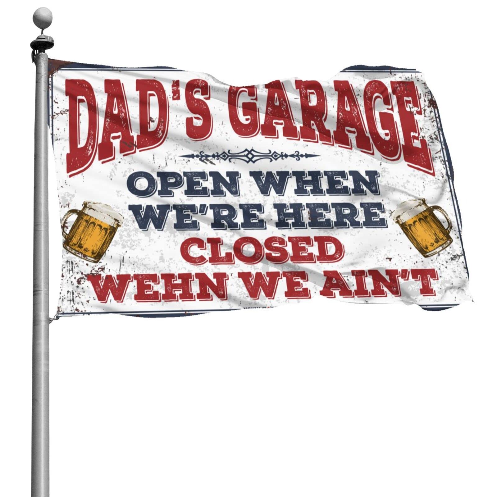 Drapeau pour chambre format géant COTECI règles de l'homme pour garage