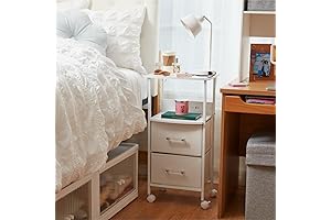 Dormify Storage Drawers Organizer On Wheels Sunny Charging 2-Drawer