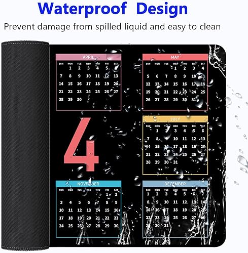 Miniatura 4 de Alfombrilla de mouse grande para juegos con bordes cosidos, alfombrilla de mouse de escritorio extendida con tela microtejida superior, base