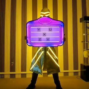 LED Luminous Hand Sign, LED Lighted Display Custom Message with 52 Letters&0-9 Numbers, Club Sign Service Nightclub Luminous Led Presenter Hand Holding Sign