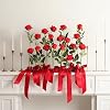 Hawesome 12 piezas de flores artificiales de seda, ramo de rosas realistas de tallo largo para decoración del hogar, bodas y fiestas (Rojo, 6 flores y 6 capullos) 3