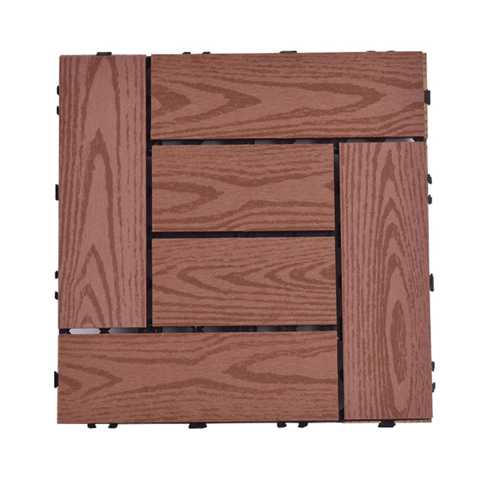 EPANO LXXW Pavimento WPC Incastro 12 Piastrelle for terrazza ad Incastro for Esterni, Impermeabili, a Scatto, for Patio, Balcone, Giardino, terrazza per Giardino, Patio, Terrazza, Balcone(D-Brick)