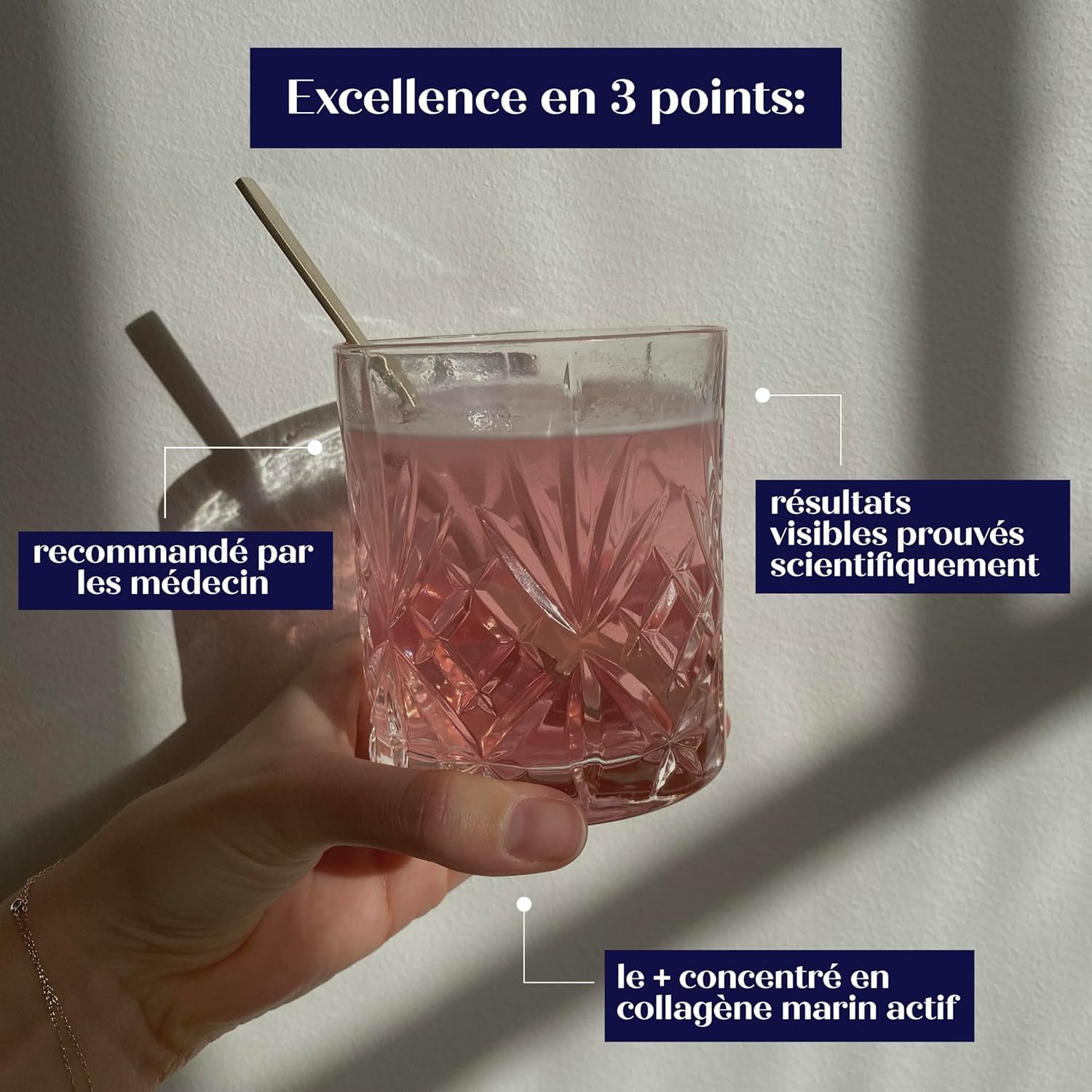 Collagen Vital Power - Actifs de Biopeptides de Pur Collagène Marin à Forte Concentration - Complément Alimentaire Anti-Âge Régénérateur, Fabrication Française - Arôme Pêche, 10g