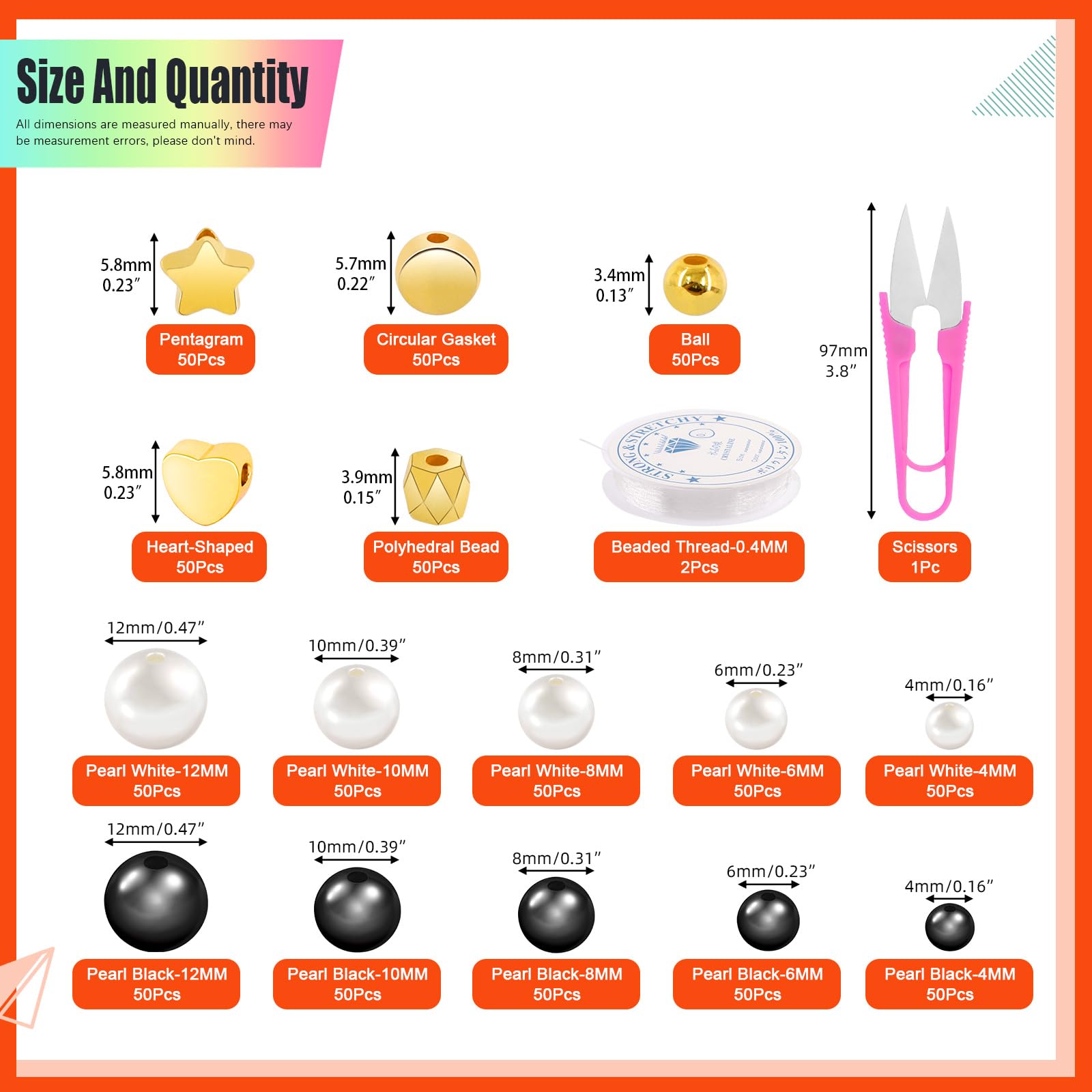 Tanstic 753Pcs Pearl Beads Kit - Image 2