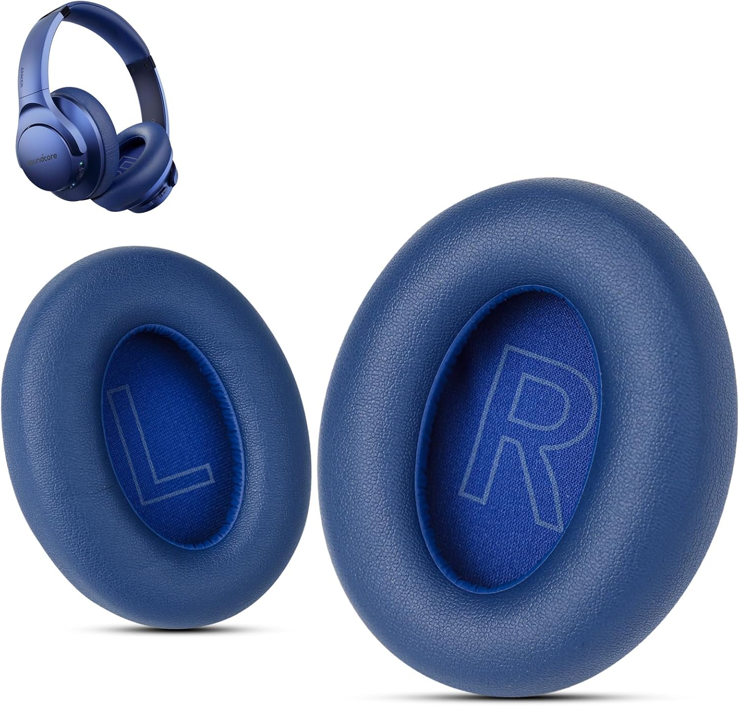 Krone Kalpasmos Replacement Ear Pads for Anker Soundcore Life Q20 - Fits Anker Soundcore Q20/Q20BT/Q20+, Anker Soundcore Life Q20 Earpads Cover, Soundcore Life Q20/Q20BT/Q20+ Ear Pads, Blue