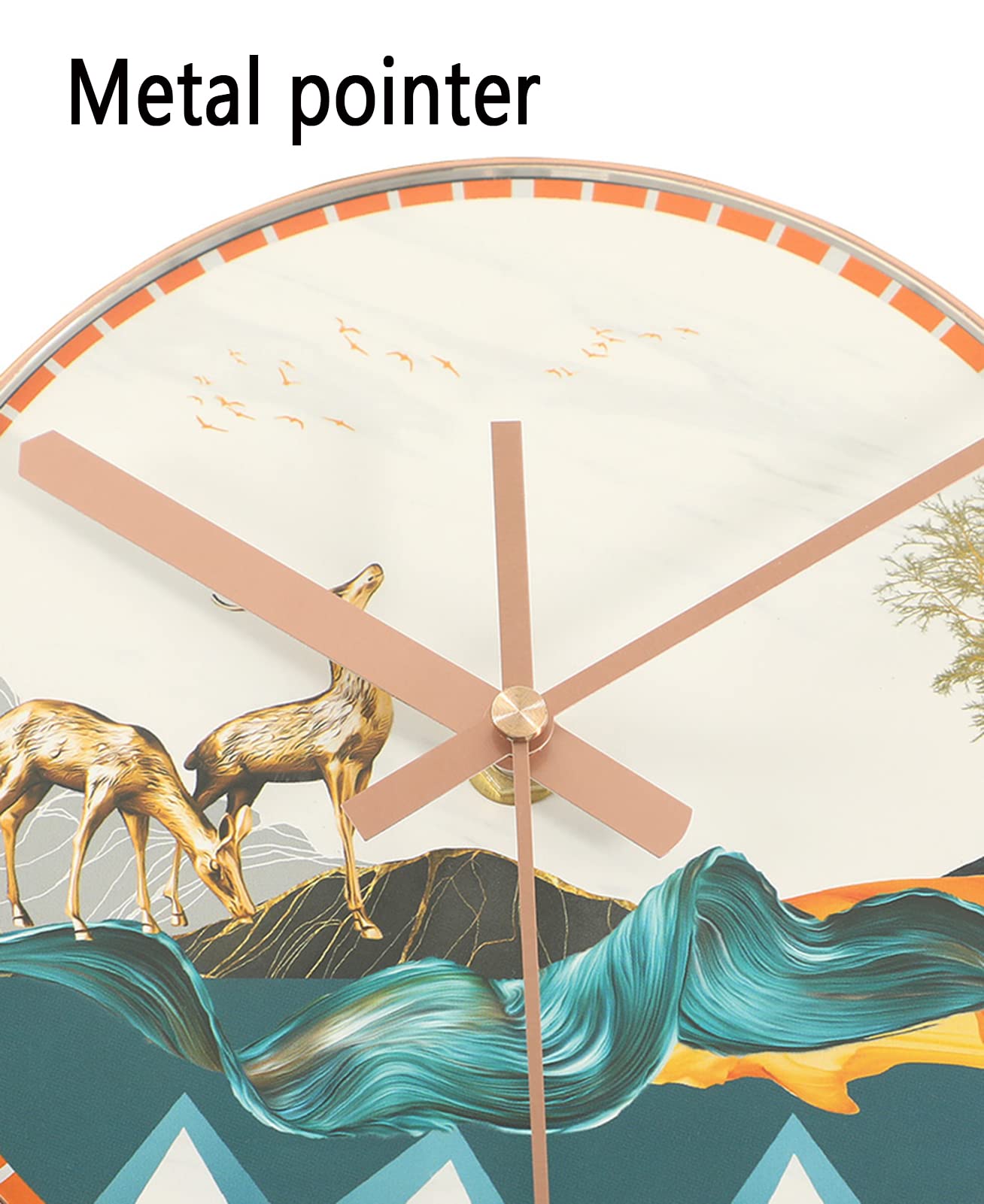 Reloj de Pared, Reloj de Pared a Pilas, Reloj de Pared para la decoración de la Sala de Estar, Reloj de Pared de péndulo silencioso con diseño de Ciervo Moderno
