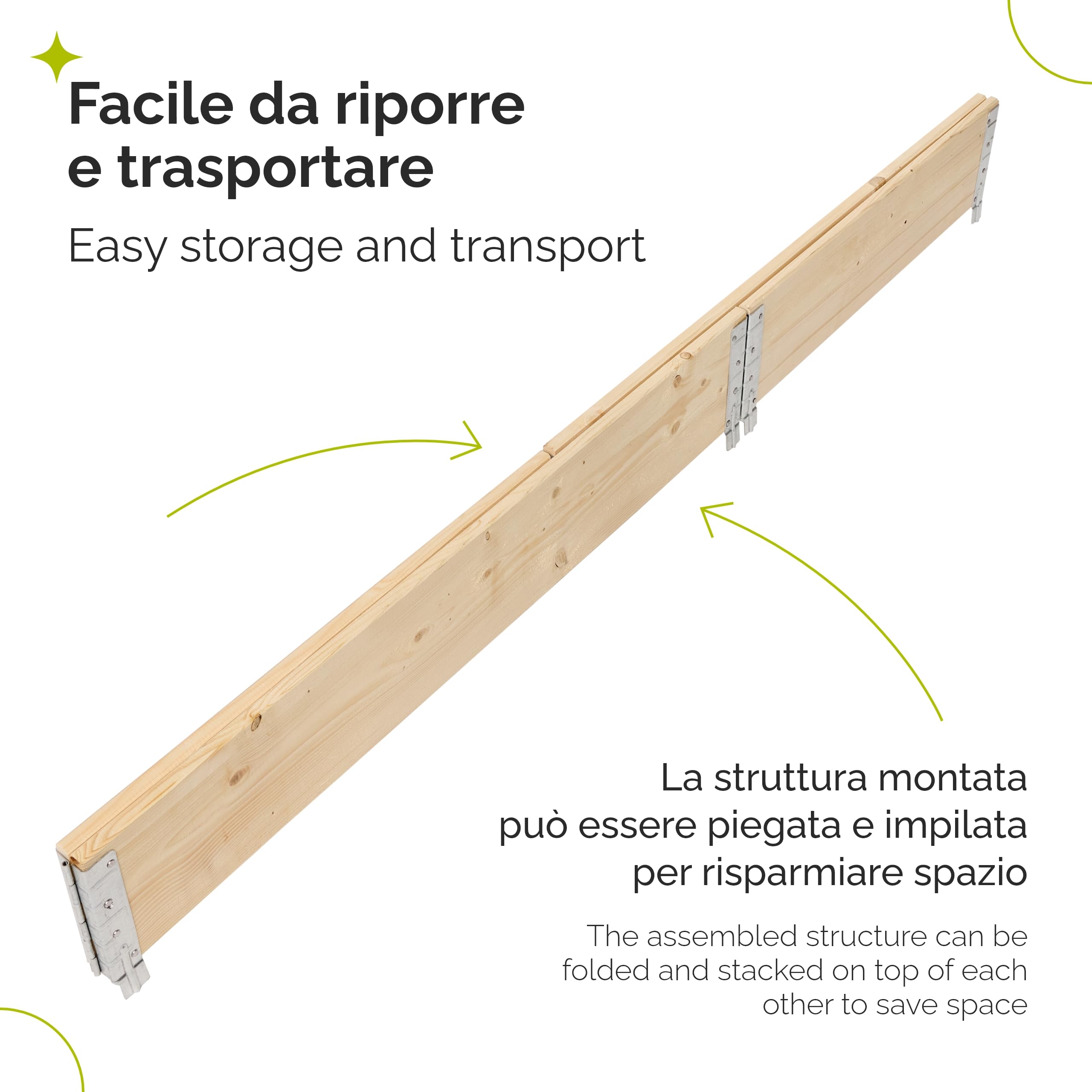 Garronda Orto Rialzato da Esterno per Giardino, Cassoni Orto, Aiuola Rialzata con Telaio in Legno 120x80 cm, Grandi Fioriere per Piante, Fiori, Erbe, Frutta e Verdura GD-0075 (Naturale, 3 pz)