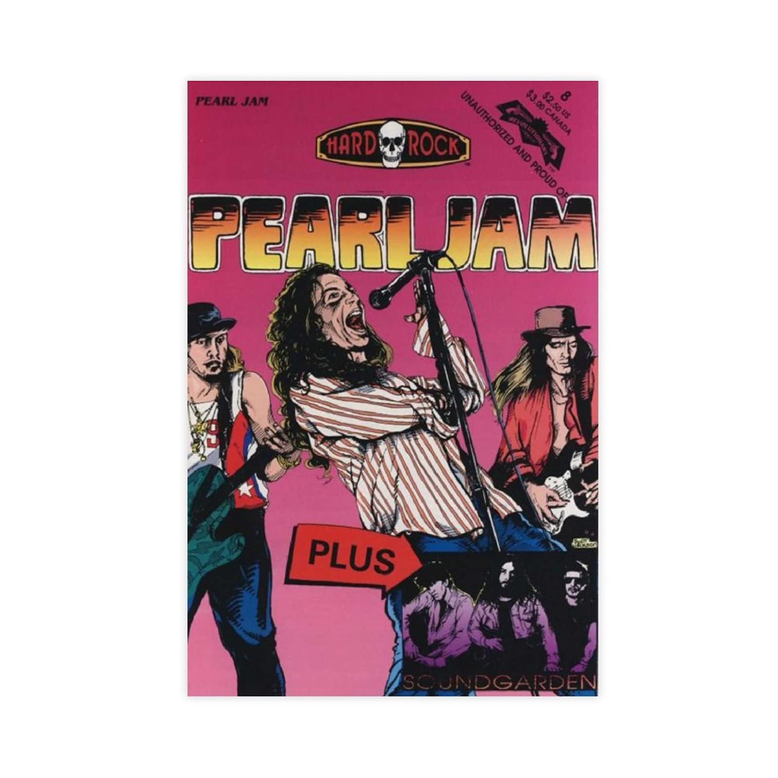 Rock Band Pearl Jam Canvas Poster Bedroom Decor Sports Landscape Office Room Decor Gift 12×18inch(30×45cm) Unframe:1