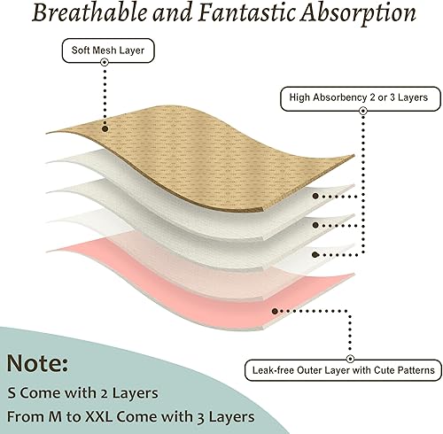 Miniatura 4 de Pañales lavables para perras – Pañales reutilizables de primera calidad para perras en celo – Pañales para perras altamente absorbentes