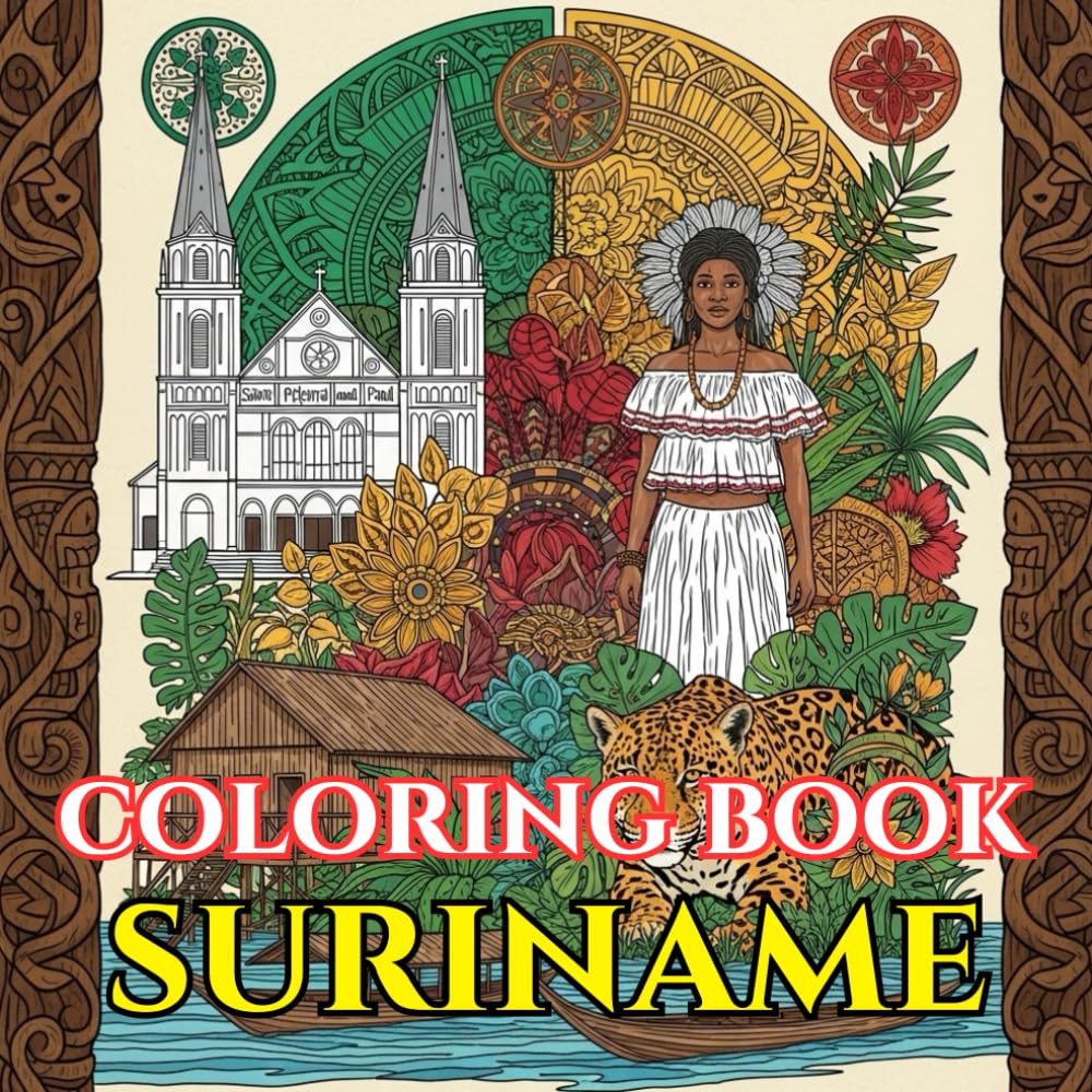 Soul of Suriname | A Journey Through Rainforests, Cultures & Tribal Beauty: An Intricate Adult Coloring Book Celebrating Surinamese Traditions, Nature ... Heritage (Adult Coloring Book. World Series.)