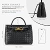 Bolso Tote Tejido para Mujer de Cuero, Bolso de Hombro, Cartera de Mano con Asa Superior de Diseñador 6