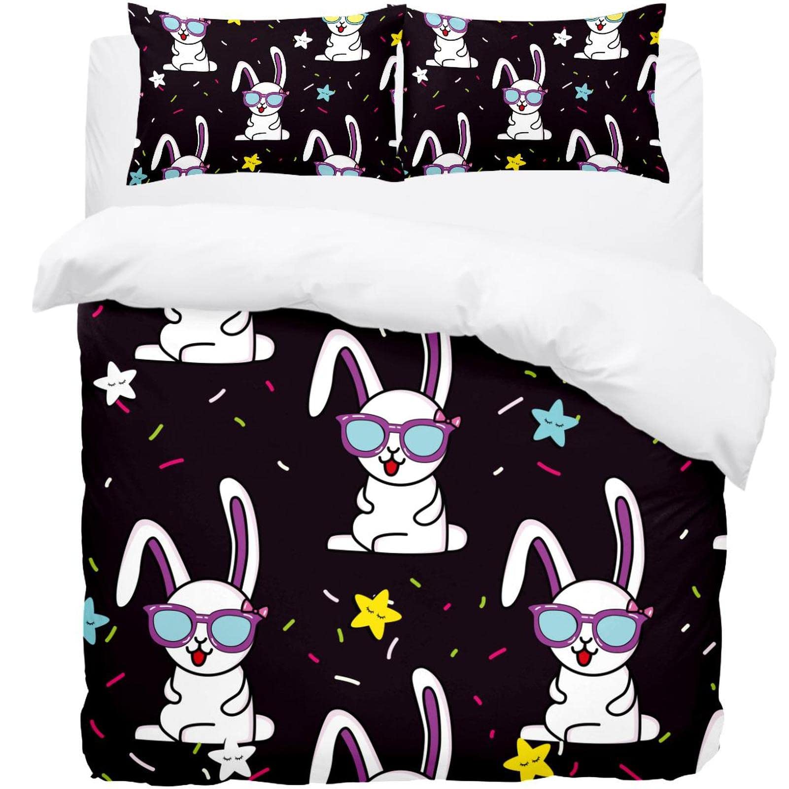 Parure de lit enfant avec housse de couette lapin pour aider votre petit à s'endormir