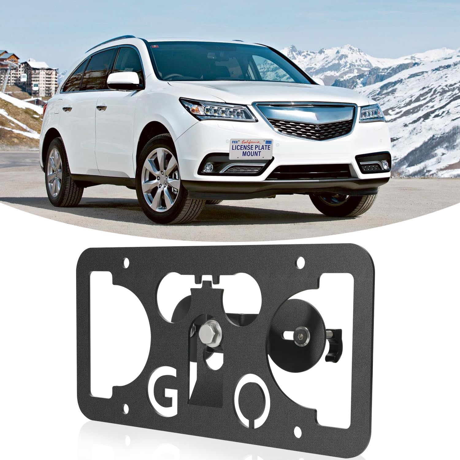 Front Bumper Tow Hook License Plate Mount Bracket fits for Acura MDX