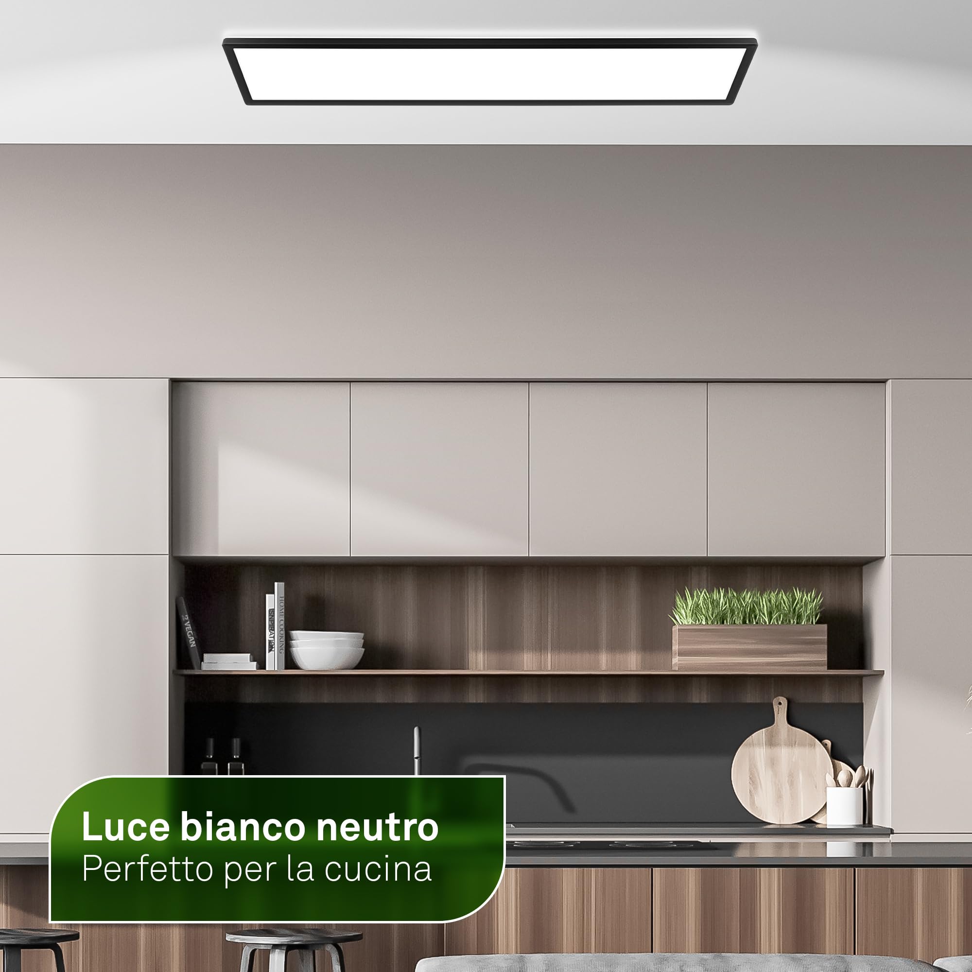 Briloner - Pannello LED CEE A Sorgente Luminosa 22,5W 4800lm Nero 98 cm
