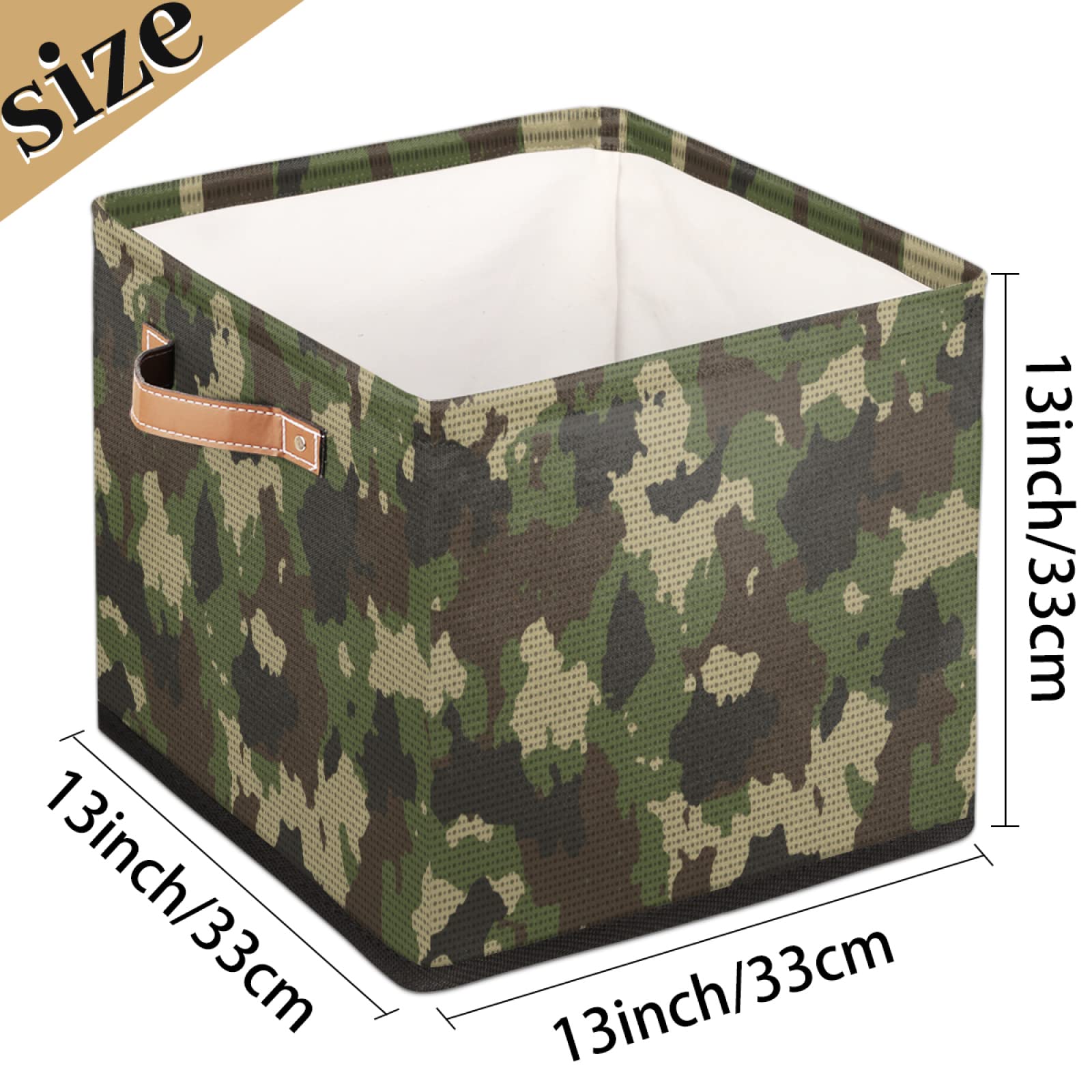 Amazon｜ジャングル カモフラージュ イラスト 正方形 収納