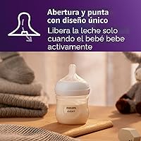 Vista 3 de Philips AVENT - Biberón natural con boquilla de respuesta natural, transparente, 4 onzas, paquete de 4, SCY900/04
