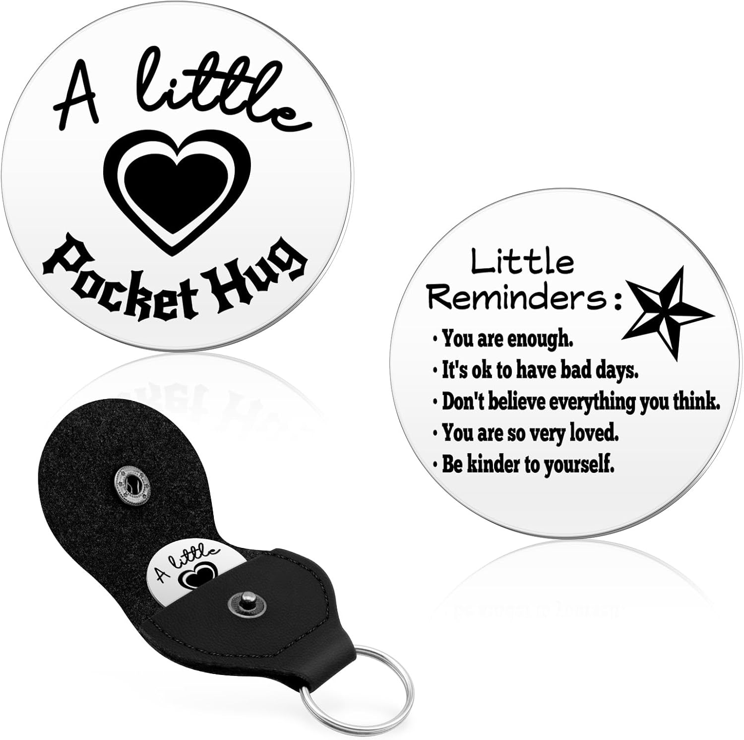 Mxrymvu Inspirational Gift for Women Men Pocket Hug Token with Positive Quotes for Cancer Patient Friend Sister Son Daughter