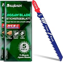 Stichsägeblätter Holz 10 Stück T101B T-Schaft Stichsägeblatt Set Für Hartholz, Weichholz, Laminat, Kunststoff, PVC Sägeblätter Stichsäge