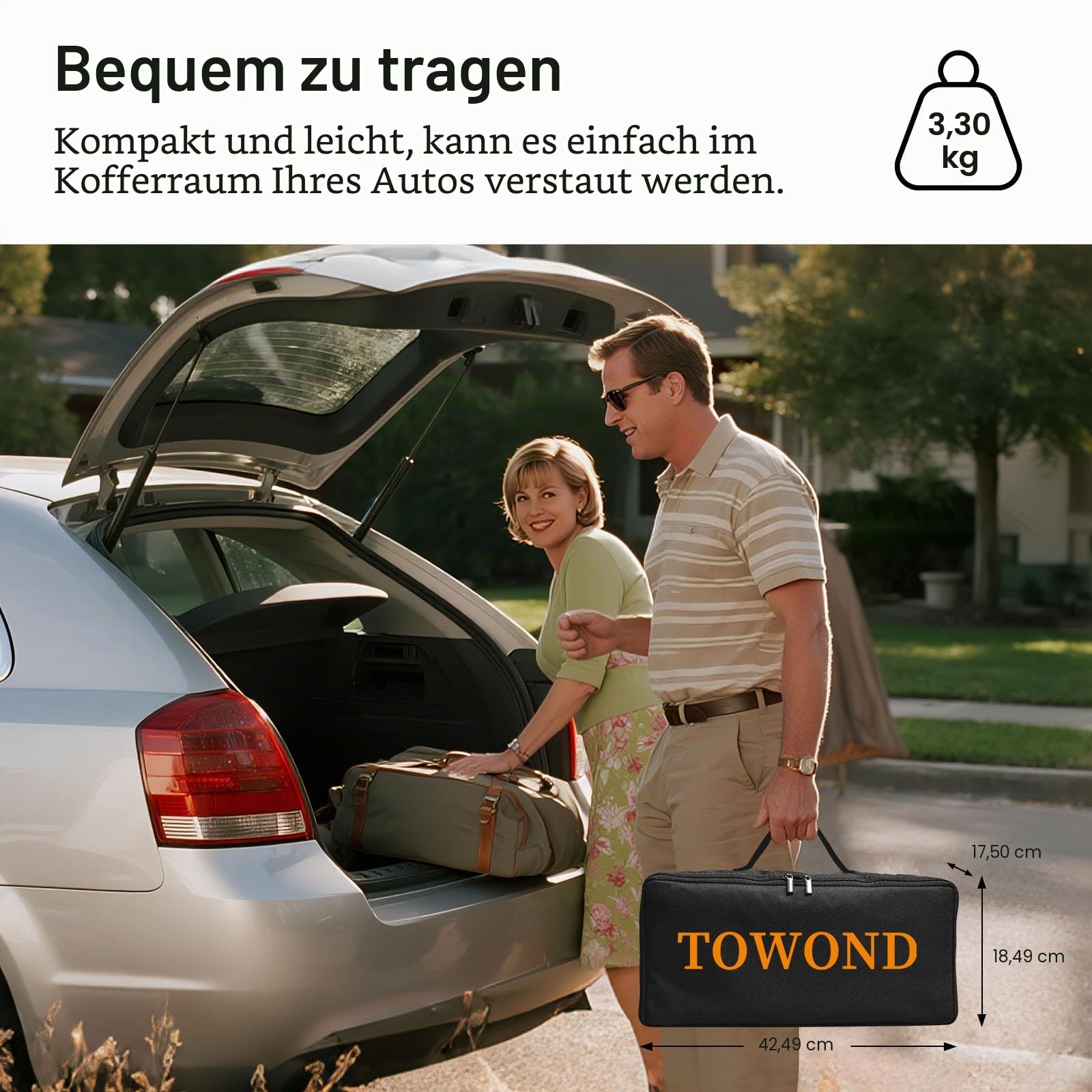 TOWOND Projektor-Leinwand, 100 Zoll (254 cm), tragbare Projektor-Leinwand und Ständer, Outdoor-Projektionsleinwand, 16:9, 4K-HD-Filmleinwand mit Tragetasche für Heimkino und Hinterhofkinoabende