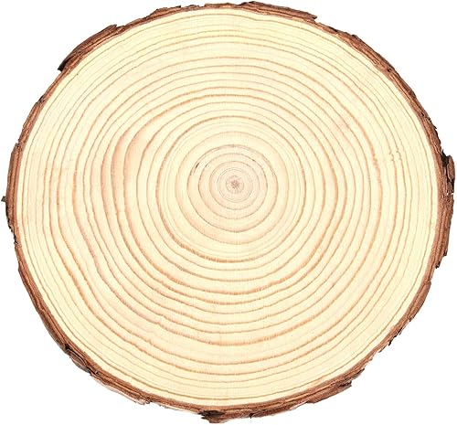 Miniatura 10 de 100 piezas de rebanadas de madera natural de 3.5 a 4 pulgadas, rebanadas de madera sin terminar de 0.4 pulgadas de grosor, posavasos de madera