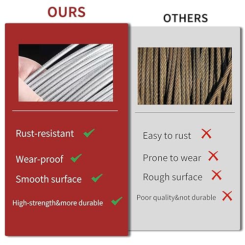 Miniatura 2 de Cable de acero inoxidable de 18 de 1000 pies para sistema de barandilla de cable de cubierta, kits de cables de avión T316 de alta calidad, alambre