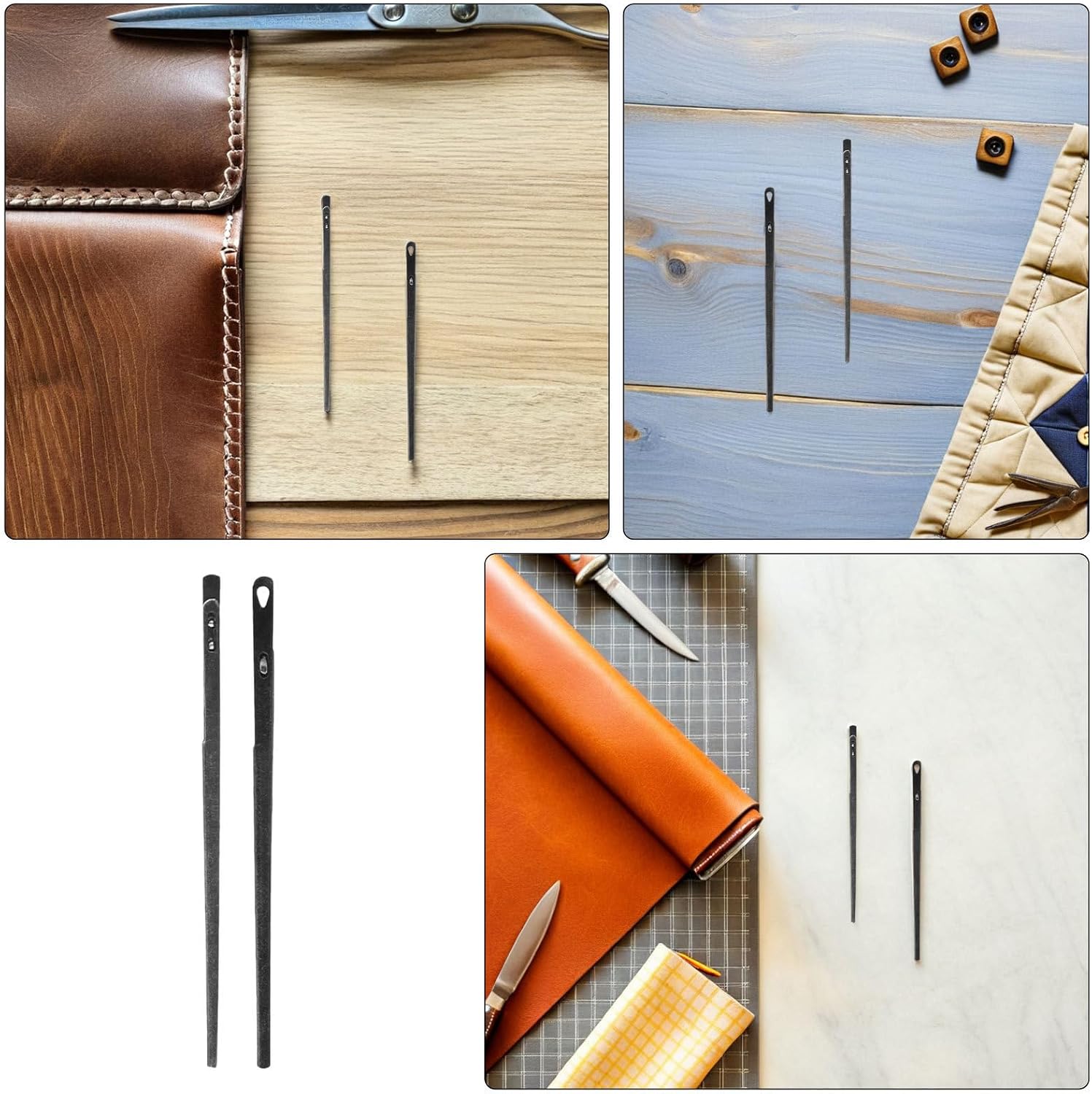 8pcs Leather Crafting Needle Set for Hand Stitching Leather Rope