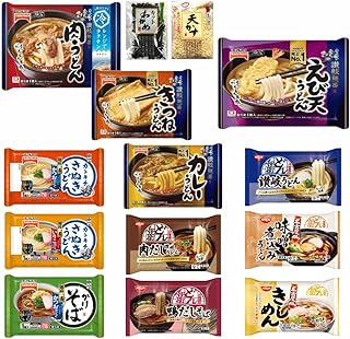 【冷凍食品 Re】12袋 日清どん兵衛 VS カトキチ かけうどん・かけそば VS 具付き対決 天かすとワカメ付き 麺が旨い12種セット 年越しそばにも最適