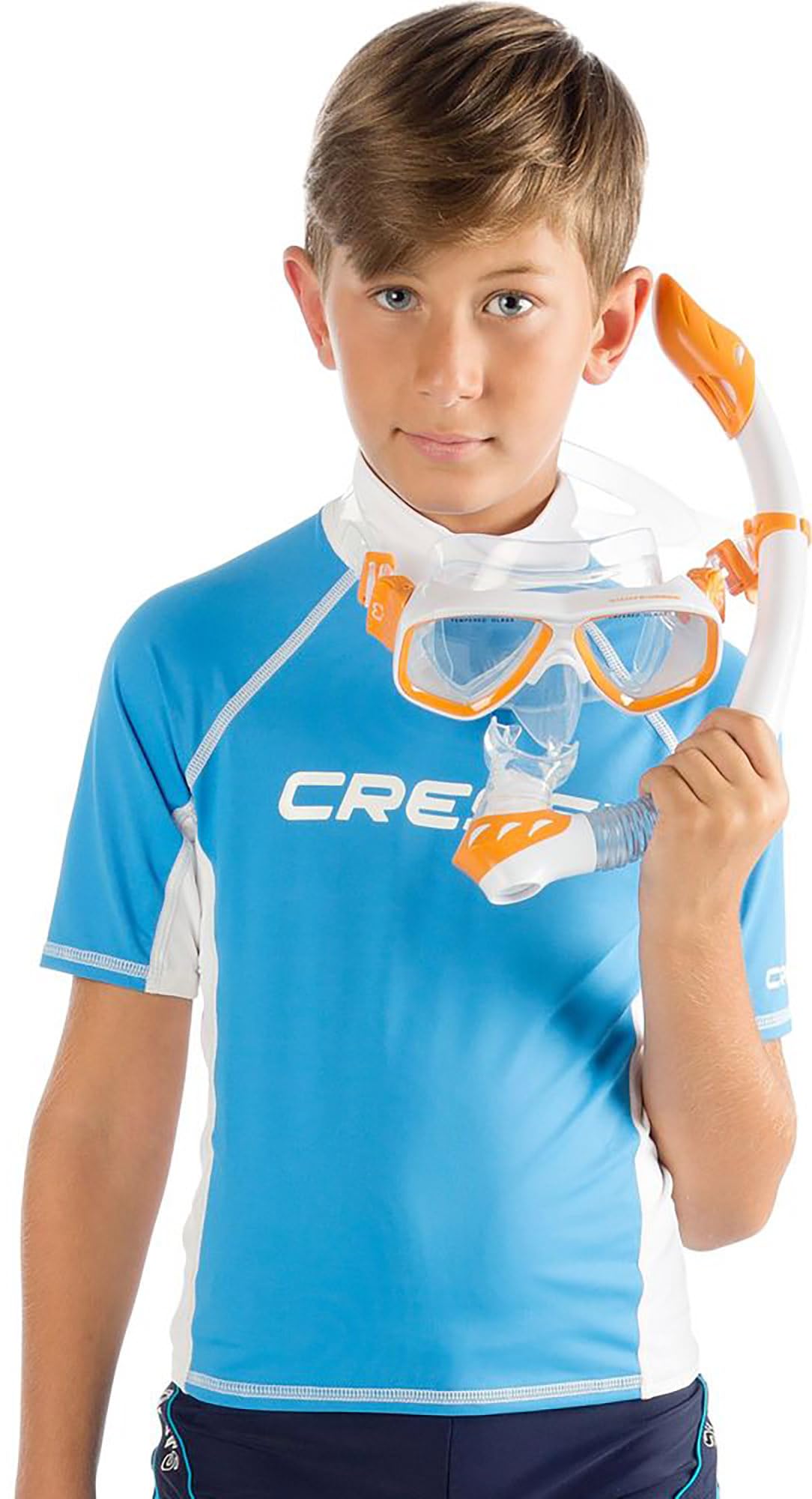 Cressi Junior Rash Guard UV Sun Protection (UPF) 50+, Short/Long Sleeve - Cressi Italian Quality Since 1946